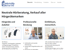 Tablet Screenshot of hoerhilfeborner.ch